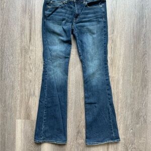 American Eagle Blue Flare Wide Leg Jeans